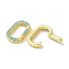 Rack Plated Brass Micro Pave Cubic Zirconia Clasps KK-Z039-06A-G-2