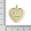 Rack Plating Brass Micro Pave Clear Cubic Zirconia Pendants KK-H474-24A-04G-3