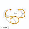 304 Stainless Steel Spiral Geometric Upper Arm Cuff Bangles for Women WG66983-01-1