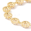 Clear Cubic Zirconia Sun Link Chains Bracelet BJEW-I301-11G-4