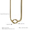 304 Stainless Steel 2-Strand Handmade Knot Snake Chain Necklaces for Couples BU0455-1-3