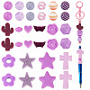 92Pcs Transparent Silicone Focal Beads SIL-TA0002-85C-2