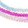 Transparent Painted Glass Beads Strands X1-DGLA-A034-T4mm-A14-4