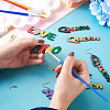 DIY Word Style Earring Making Kits DIY-TA0008-61-28