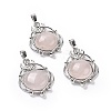 Natural Rose Quartz Pendants G-P496-05P-18-1