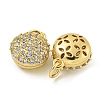 Rack Plating Brass Micro Pave Clear Cubic Zirconia Charms KK-Z067-23G-01-2