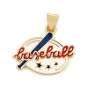 Baseball Alloy Enamel Pendants AL-CBAC8B4-01D-G-1