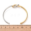 Duo Tone 304 Stainless Steel Knot Open Cuff Bangles for Women SA-CBA2192-05GP-01-5