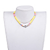 Adjustable Nylon Cord Braided Beaded Necklaces NJEW-JN02727-01-4