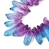 Two Tone Spray Painted Natural Quartz Crystal Points Beads Strands G-Q610-03G-3