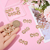 14Pcs Brass Bowknot Connector Charms KK-BBC0021-74-3