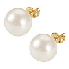 925 Sterling Silver Round Stud Earrings EJEW-TAC00030-04-2