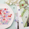 96Pcs 8 Colors Transparent Spray Painted Frosted Glass Beads GLAA-CJ0001-40-6
