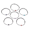 6Pcs Natural Gemstone Round Beads Bracelets for Men Women BJEW-JB11750-2
