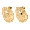 304 Stainless Steel Flat Round Stud Earrings EJEW-K268-53B-G-4