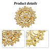 Iron Rhinestone & Glass Cabochons FIND-WH0366-419B-4