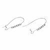 304 Stainless Steel Hoop Earrings Findings Kidney Ear Wires STAS-N092-138A-01-3