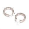 201 Stainless Steel Geometric Hoop Earrings STAS-D171-12B-P-2