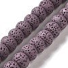 Natural Lava Rock Dyed Beads Strands G-Z036-B01-09-1