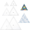 1~6 Inch Triangle Transparent Acrylic Quilting Templates DIY-WH0172-939-1