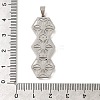 Anti-Tarnish 304 Stainless Steel Pendants STAS-R131-02P-3