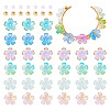 160Pcs 8 Styles Acrylic Bead Caps OACR-TA0004-53A-1