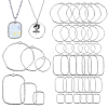 48pcs 6 Styles Tibetan Style Zinc Alloy Pendants FIND-SP0005-02P-1