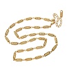 304 Stainless Steel Spiral Link Chain Necklaces NJEW-S442-10G-4