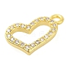 Rack Plating Brass Micro Pave Cubic Zirconia Charms KK-S396-32G-2