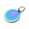 Ion Plating(IP) 304 Stainless Steel Pendants STAS-I311-33C-RC-2