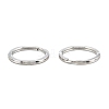304 Stainless Steel Split Key Ring Clasps STAS-A054-01G-2