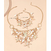 Alloy & Natural Shell & Plastic Pearl Pendant Necklaces & Bracelets Sets FS-WG6B6AD-01-3