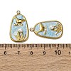 304 Stainless Steel Enamel Pendants STAS-P406-27A-G-3