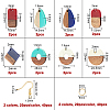 DIY Dangle Earring Making Kits DIY-OC0007-20-2