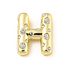 Brass Micro Pave Clear Cubic Zirconia Pendants KK-E093-04G-H-1