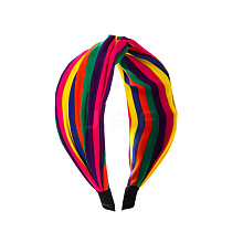 Rainbow Color Cloth Hair Bands PW-WG11265-02