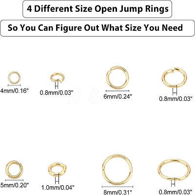 304 Stainless Steel Open Jump Rings STAS-UN0017-94P-1