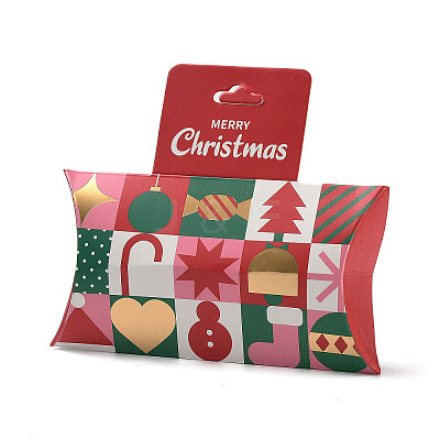 Christmas Theme Paper Pillow Gift Boxes CON-B012-04-1