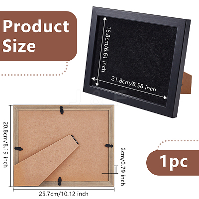 Desktop Wood Medal Badge Display Frame Cases ODIS-WH0331-16-1