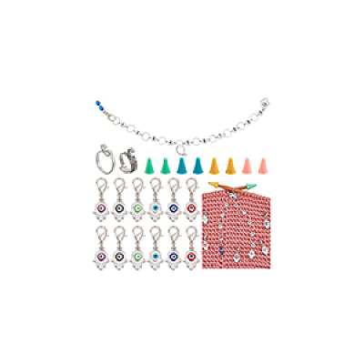 35Pcs Hamsa Hand with Evil Eye DIY Knitting Tool Sets HJEW-NB00061-1