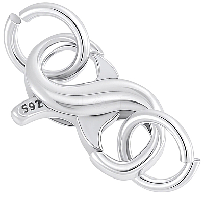 1Pc Sterling Silver Double Opening Lobster Claw Clasps STER-BBC0009-56B-1