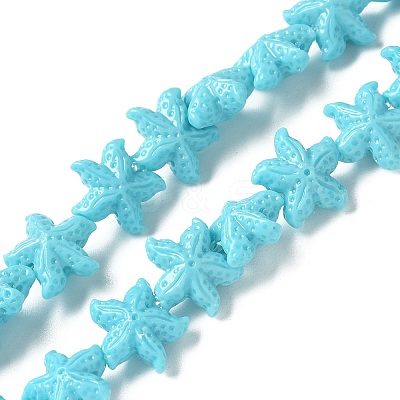 Synthetic Coral Dyed Carved Beads Strands X-CORA-K009-06A-01-1