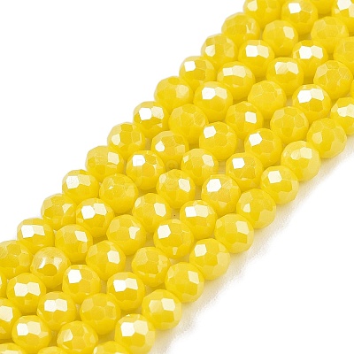Electroplate Glass Beads Strands EGLA-A044-P4mm-A04-1