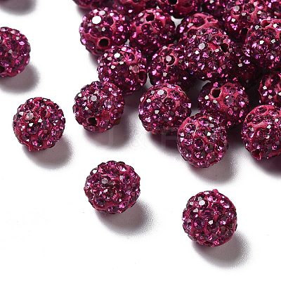 Pave Disco Ball Beads X1-RB-A130-10mm-16-1