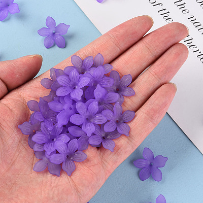 Frosted Acrylic Bead Caps MACR-S371-05A-747-1