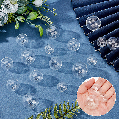 30Pcs 3 Style Round Mechanized Blown Glass Globe Ball Bottles BLOW-PH0001-15-1