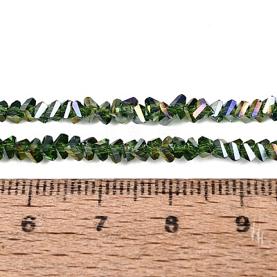 Electroplate Transparent Glass Beads Strands LS-EGLA-Q139-01A-A21-1