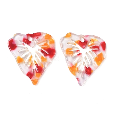Transparent Cellulose Acetate(Resin) Pendants FIND-C088-05B-1