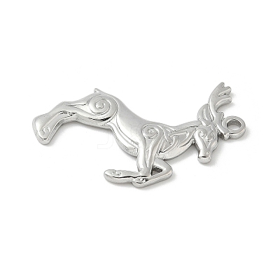 304 Stainless Steel Deer Pendants STAS-S186-07B-P-1
