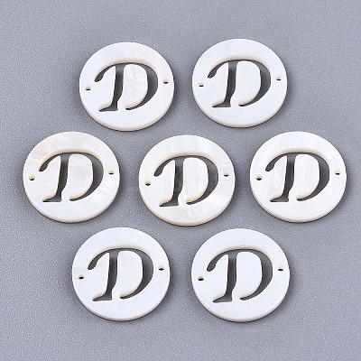 Natural Freshwater Shell Links Connectors SHEL-S276-120D-1